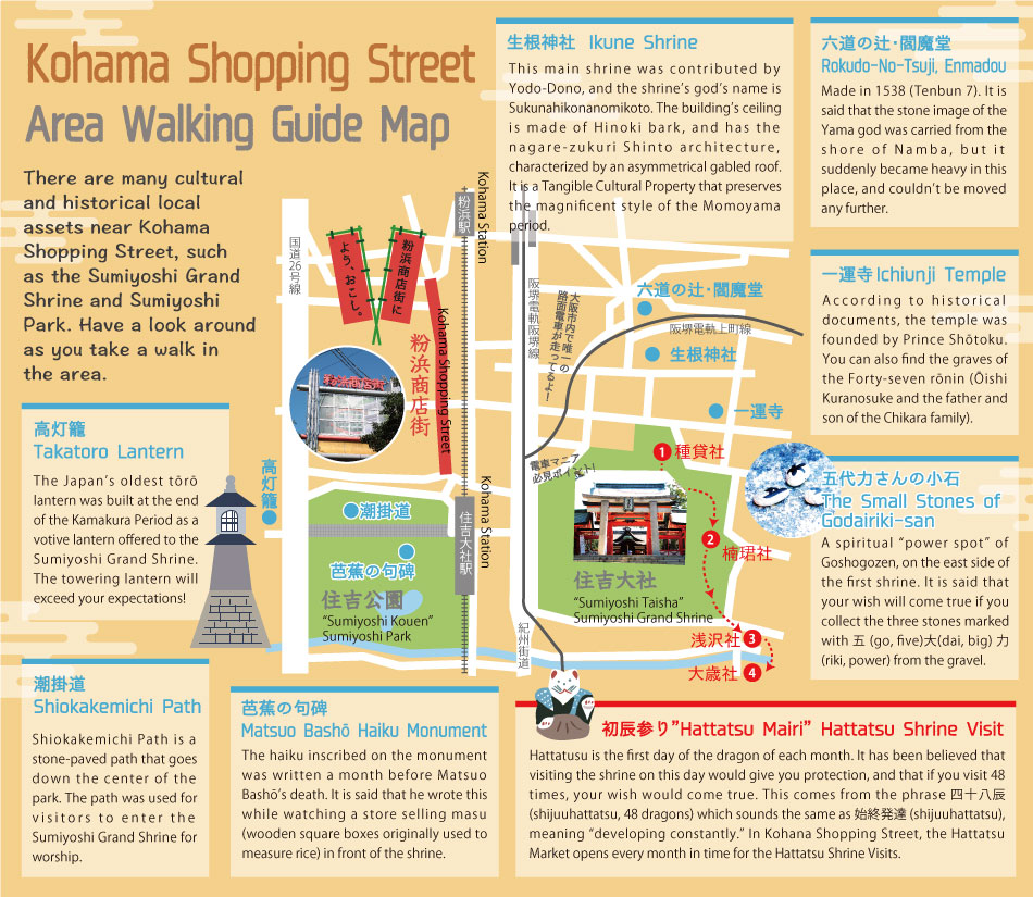 Kohama Shopping Street Walking Guide Map